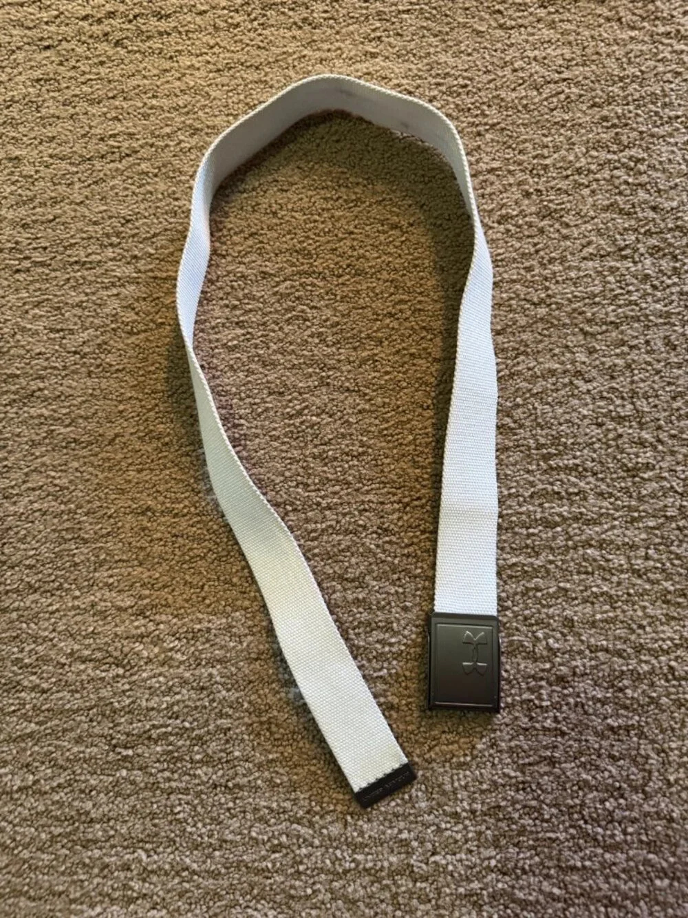 Under Armor White and Grey/Navy Blue Reversible Belt 38